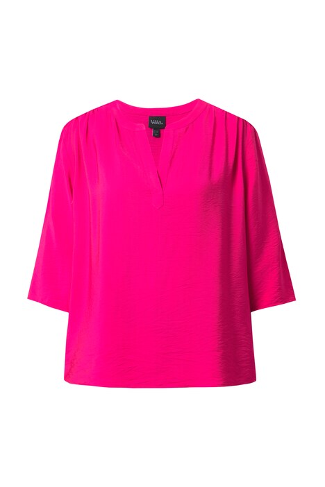 Halenka, oversize, tunikový výstřih, 3/4 rukávy
