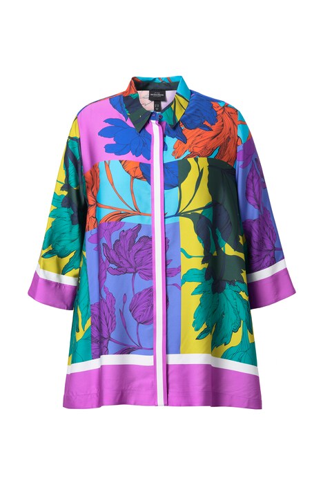 Halenka, cípový lem, oversize, límeček, 3/4 rukávy