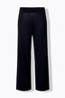 Pantaloni di maglia con taglio della gamba ampio e lungo e cintura elastica