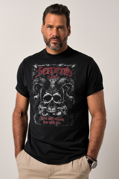 JP1880 T-Shirt, Halbarm, Vintage Look, Brustprint, bis 8 XL