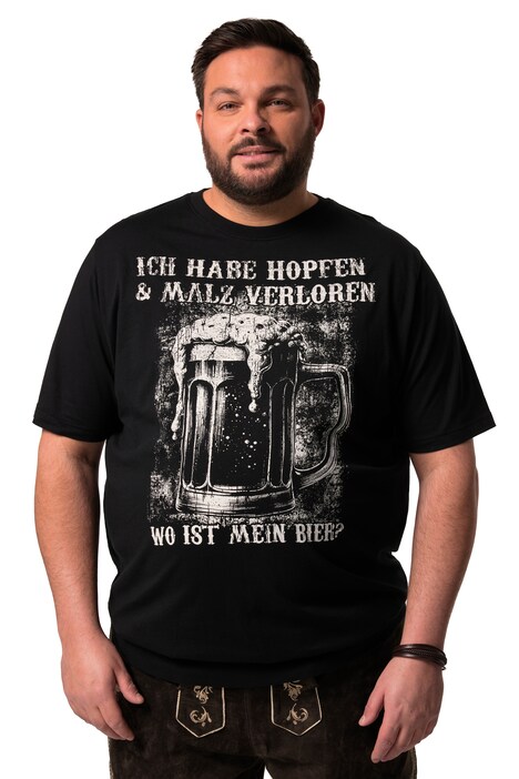 Tradiční tričko Men+, břišní střih, potisk, krátké rukávy, do 8XL