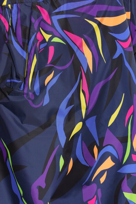 Functionele regencape, unisex, print, capuchon