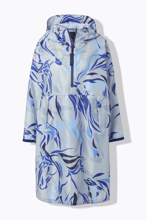 Poncho imperméable unisexe à capuche avec imprimé