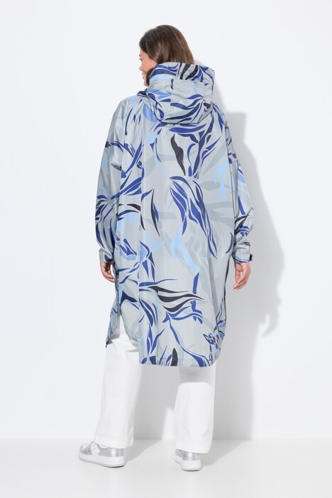 Poncho imperméable unisexe à capuche avec imprimé