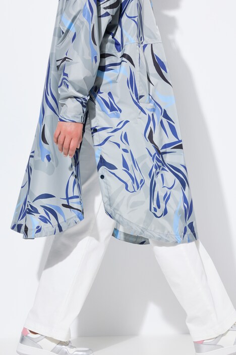 Poncho imperméable unisexe à capuche avec imprimé