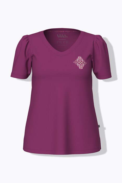 Pyjama, ruiten, V-hals, korte mouwen