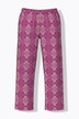 Pyjama 2 pièces (pantalon + T-shirt), motif losanges, décolleté en V et manches courtes