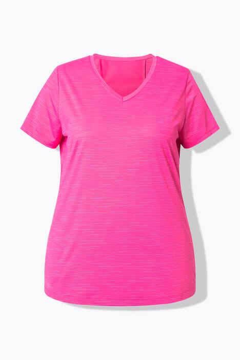 Functioneel shirt, mesh inzetten, V-hals, korte mouw