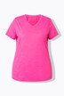 Funktions-T-shirt med mesh-indsatser, V-udskæring, korte ærmer