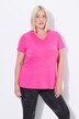 Funktions-T-shirt med mesh-indsatser, V-udskæring, korte ærmer