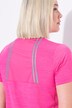 Funktions-T-shirt med mesh-indsatser, V-udskæring, korte ærmer
