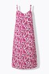 Maxikjole i A-form, satin, leo allover-print