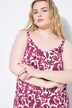 Maxikjole i A-form, satin, leo allover-print