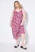 Maxikjole i A-form, satin, leo allover-print