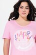 A-line rainbow sequin smiley T-shirt