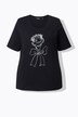 T-shirt, motif autruche. Col rond et manches courtes. Coupe évasée