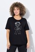 T-shirt, motif autruche. Col rond et manches courtes. Coupe évasée