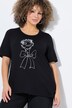 T-shirt, motif autruche. Col rond et manches courtes. Coupe évasée