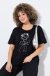 T-shirt, motif autruche. Col rond et manches courtes. Coupe évasée