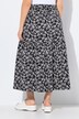 Falda de jersey, volante, línea A, cintura elástica, bolsillos