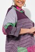 Skjortebluse, længere A-form, skjortekrave, 3/4-ærmer