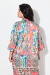 Kimono, satin med allover-print, dekorativt kvastebånd