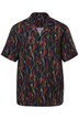 Viskózová košile Men+, krátké rukávy, plošný potisk, Cuba límeček, Cuba střih, do 8XL