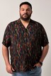 Chemise Men+ en viscose, imprimé all-over, manches courtes et col cubain, coupe Cuba Fit - jusqu'au 8 XL