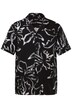 Viskózová košile Men+, krátké rukávy, plošný potisk, Cuba střih, Cuba límeček, do 8XL
