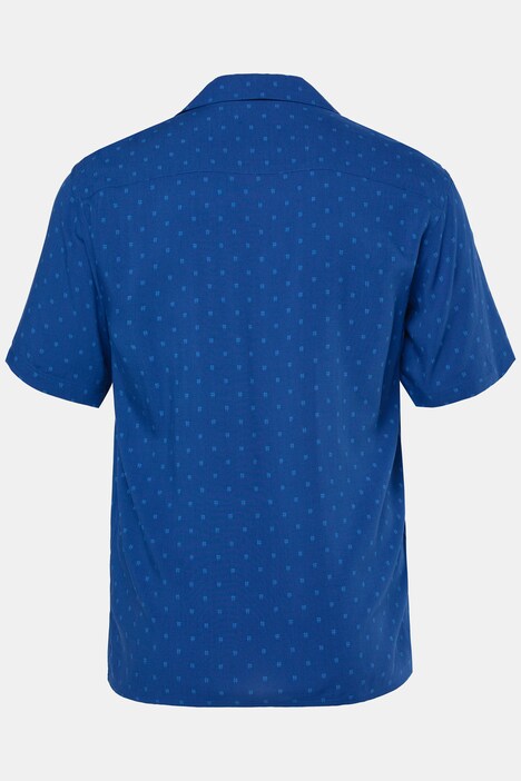 Chemise Men+ en viscose, imprimé all-over, manches courtes et col cubain, coupe Cuba Fit - jusqu'au 8 XL