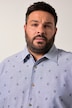 Men+ camisa de traje tradicional bávaro, manga larga, estampado por toda la prenda, cuello kent, Comfort Fit, hasta la 8 XL