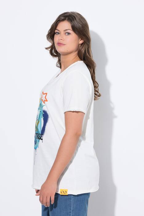 T-shirt, halflange mouw, V-hals, OEKO-TEX MIG