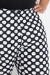 Pantaloni con design a puntini, taglio della gamba aderente e cintura elastica