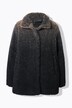 Manteau en polaire bouclée, col montant et boutons-pression, dégradé de couleurs