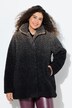 Manteau en polaire bouclée, col montant et boutons-pression, dégradé de couleurs