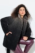 Manteau en polaire bouclée, col montant et boutons-pression, dégradé de couleurs