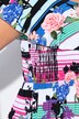 Smock-jerseykjole, mønsterstriber, Carmen-udskæring