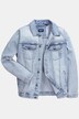 Men+ chaqueta vaquera, vaquero decolorado, bolsillos en el pecho, hasta la 7 XL