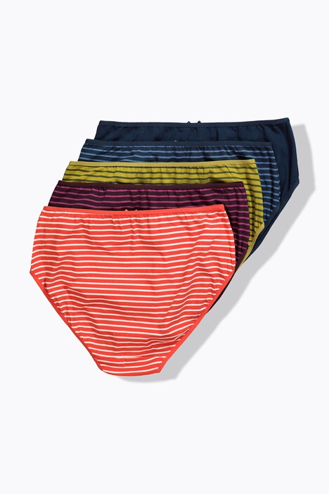 5 Pack of Midi Briefs- Stripes
