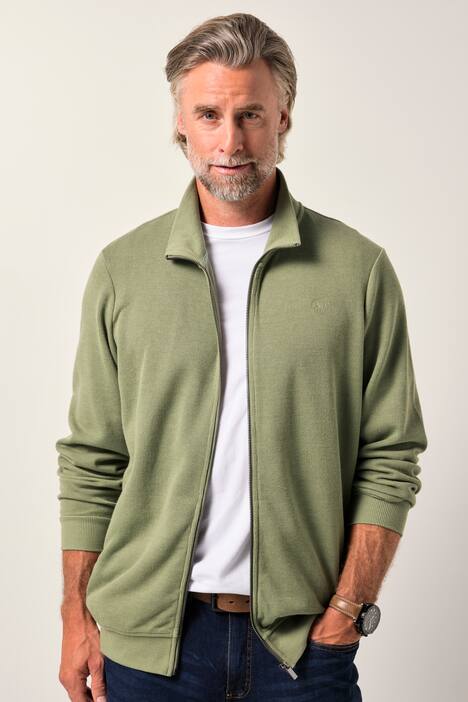 Boston Park chaqueta de chándal, chándal acanalado, cuello alzado, hasta la 84/86
