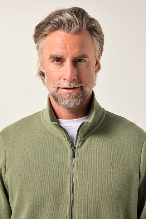 Boston Park chaqueta de chándal, chándal acanalado, cuello alzado, hasta la 84/86