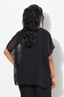 Maglia a doppio strato con pappagalli, scollo a V e mezze maniche
