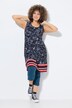Jersey jurk, print, A-lijn, ronde hals, mouwloos