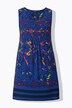 Jersey jurk, print, A-lijn, ronde hals, mouwloos