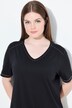 Lot de 2 chemises de nuit, feuilles/uni, décolleté en V et manches courtes