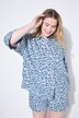 Blusa dal taglio oversize in mussola con colorato design leopardato