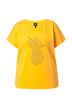 Tričko, ozdobné kamínky, ananas, oversize, kulatý výstřih, krátké rukávy