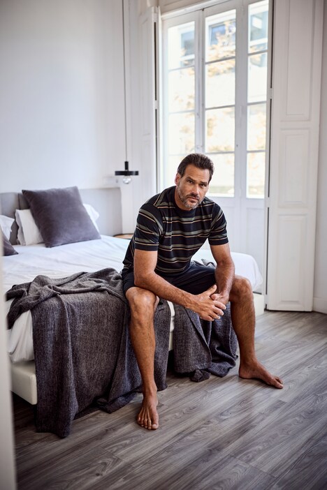 Pyjama JP 1880, deux pièces (T-shirt rayé et short). Collection Homewear - jusqu'au 8 XL