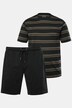JP1880 Schlafanzug, Homewear, Zweiteiler, T-Shirt mit Ringeln, Shorts, bis 8 XL