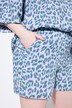 Short, wijde pijpen, mousseline, elastische tailleband